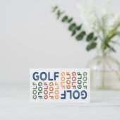 Golf Cute Colorful Visitekaartje (Staand voorkant)