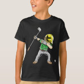 Golf dabbing boy grappige dab dansende t-shirt voo (Voorkant)