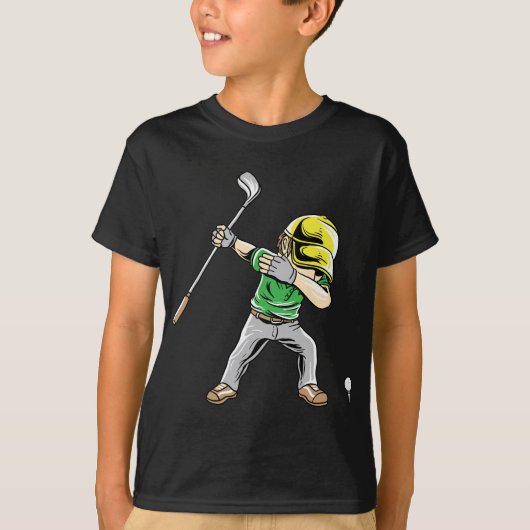 Golf dabbing boy grappige dab dansende t-shirt voo (Voorkant)