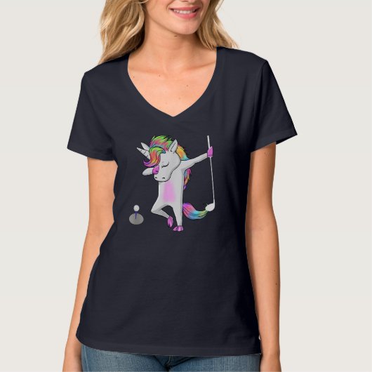 Golf Dabbing Unicorn Funny Dab Dance Funny Gift T-shirt (Voorkant)