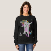 Golf Dabbing Unicorn Funny Dab Dance Funny Gift Trui (Voorkant volledig)