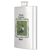 Golf Dad Birthday Wishes, Classic Hip Flask Flacon (Links)
