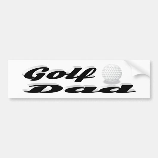 Golf Dad Bumpersticker (Voorkant)