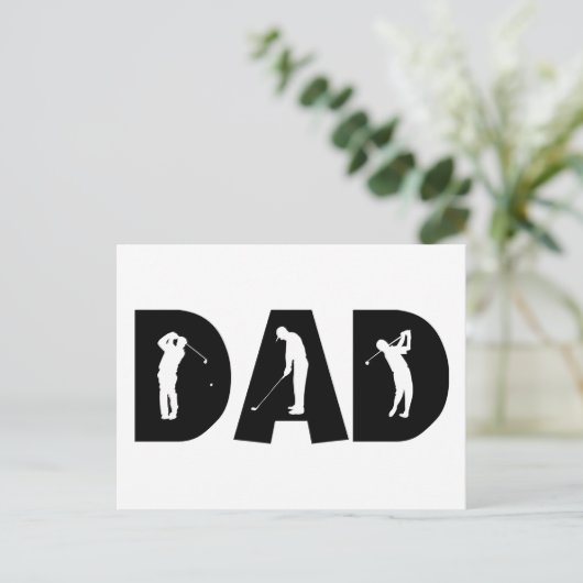 Golf Dad Gift Briefkaart (Staand voorkant)