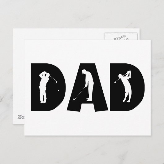 Golf Dad Gift Briefkaart (Voorkant / Achterkant)