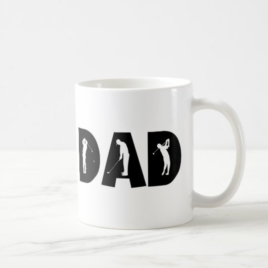Golf Dad Gift Koffiemok (Rechts)