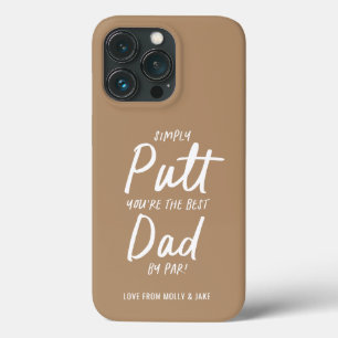 Golf dad modern beige typografie grappig Case-Mate iPhone case