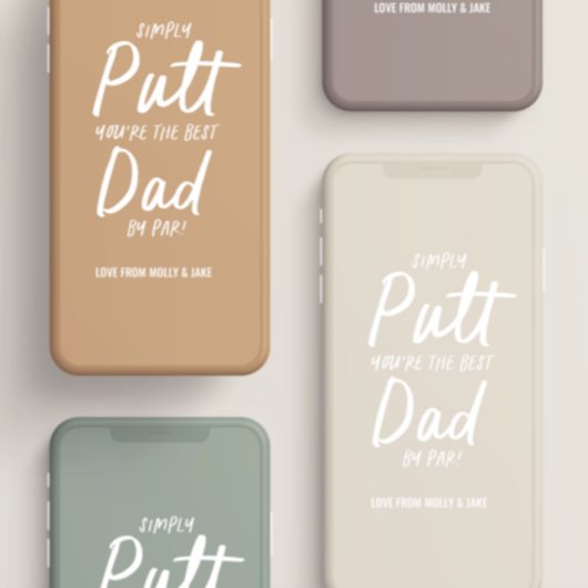 Golf dad modern khaki groene typografie grappig Case-Mate iPhone case