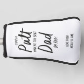 Golf dad modern zwart-witte typografie grappig golfheadcover (Voorkant)