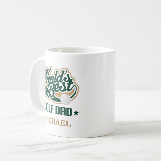 Golf Dad Personalized Mug Gift Koffiemok (Voorkant links)