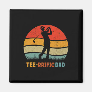 Golf Dad Vaderdag Golfen Retro 70s Golfer T-shirt Magneet