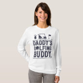 Golf Daddy's Golfing Buddy Funny Golfer Kinder Mei T-shirt (Voorkant volledig)