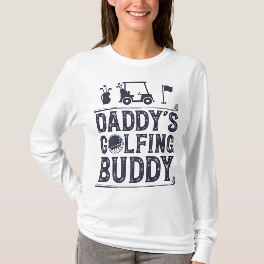 Golf Daddy's Golfing Buddy Funny Golfer Kinder Mei T-shirt (Voorkant)