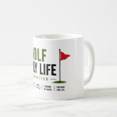 Golf dagelijks leven golfer koffiemok (Voorkant rechts)