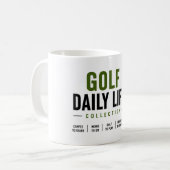 Golf dagelijks leven golfer koffiemok (Voorkant links)