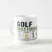 Golf dagelijks leven golfer koffiemok (Voorkant links)