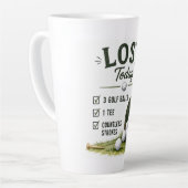 Golf Dagelijks Leven Grappige Checklist Latte Mok (Linkerhoek)