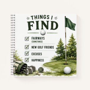 Golf Dagelijks Leven Grappige Checklist Notitieboek