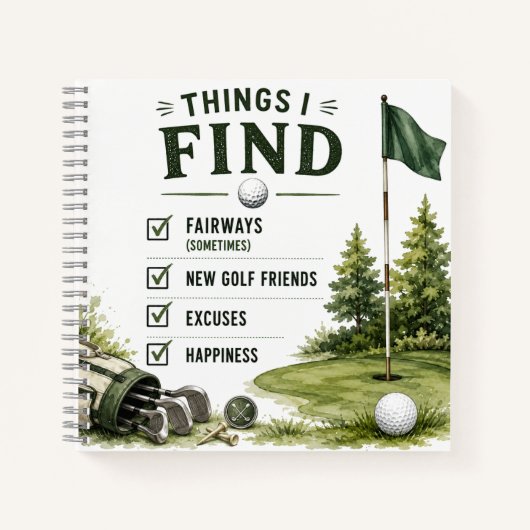 Golf Dagelijks Leven Grappige Checklist Notitieboek (Voorkant)