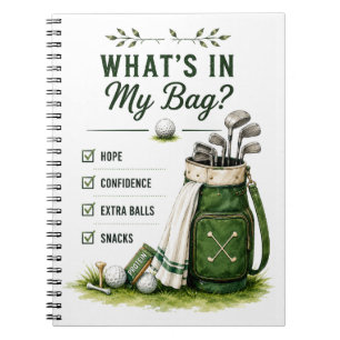 Golf Dagelijks Leven Grappige Checklist Notitieboek
