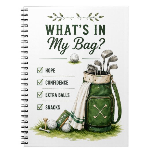 Golf Dagelijks Leven Grappige Checklist Notitieboek (Voorkant)