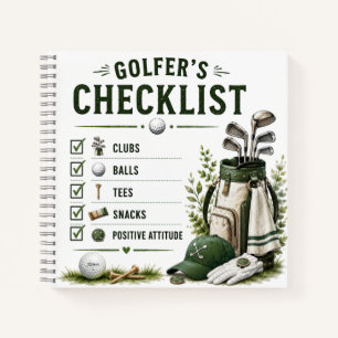 Golf Dagelijks Leven Grappige Checklist Notitieboek