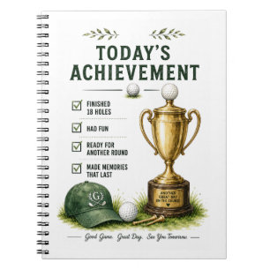 Golf Dagelijks Leven Grappige Checklist Notitieboek