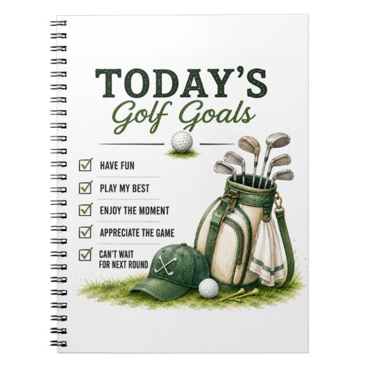 Golf Dagelijks Leven Grappige Checklist Notitieboek (Voorkant)