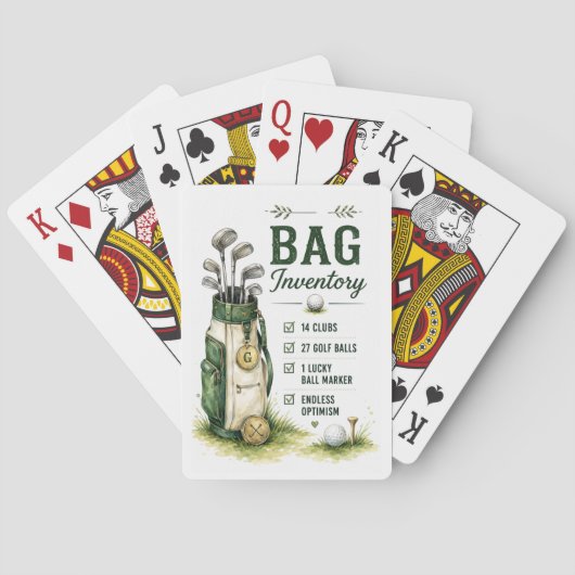 Golf Dagelijks Leven Grappige Checklist Pokerkaarten (Achterkant)