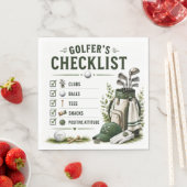 Golf Dagelijks Leven Grappige Checklist Servet (Insitu)
