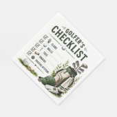 Golf Dagelijks Leven Grappige Checklist Servet (Hoek)