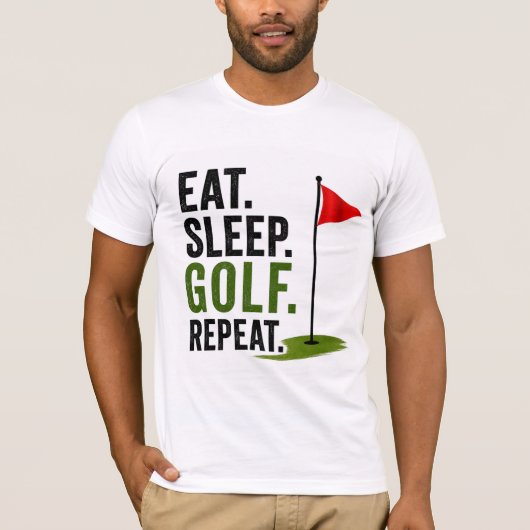 Golf dagelijks leven t-shirt (Voorkant)