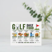 Golf dagelijkse eten voor golfer briefkaart (Staand voorkant)