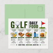 Golf dagelijkse eten voor golfer briefkaart (Voorkant / Achterkant)