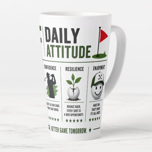 Golf dagelijkse koffie latte mok (Rechterhoek)
