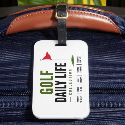 Golf Dagelijkse levensroutine Bagagelabel (Voorkant Insitu 2)