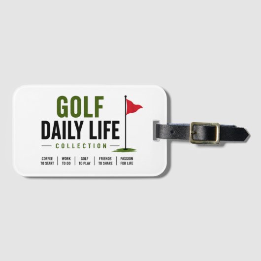 Golf Dagelijkse levensroutine Bagagelabel (Voorkant (horizontaal))