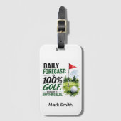 Golf Dagelijkse Levensvoorspelling voor Golfer Bagagelabel (Voorkant (verticaal))