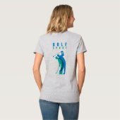Golf | Dames V-hals T-shirt (Achterkant volledig)