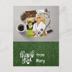 Golf Dank je Creëer je eigen fotogolfer Briefkaart