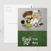 Golf Dank je Creëer je eigen fotogolfer Briefkaart (Voorkant / Achterkant)