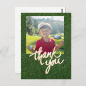 Golf Dank je Creëer je eigen fotogolfer Briefkaart (Voorkant / Achterkant)