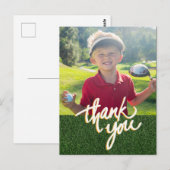 Golf Dank je Creëer je eigen fotogolfer Briefkaart (Voorkant / Achterkant)