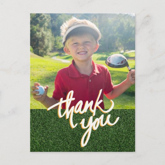 Golf Dank je Creëer je eigen fotogolfer Briefkaart (Voorkant)