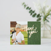 Golf Dank je Creëer je eigen fotogolfer Briefkaart (Staand voorkant)