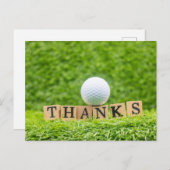 Golf Dank je kaart met golfbal op t-shirt (Voorkant / Achterkant)