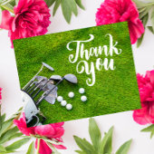 Golf Dank je kaart met golfbal tas