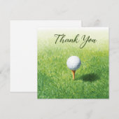 Golf Dank je kaart met golfbal voor golfer (Voorkant / Achterkant)