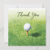 Golf Dank je kaart met golfbal voor golfer (Voorkant)