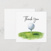 Golf Dank je kaart met golfbal voor golfer (Voorkant / Achterkant)